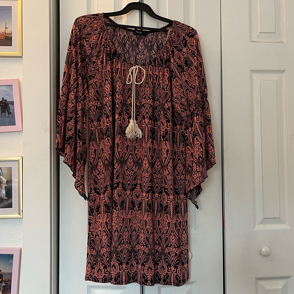 Naïf Coral/ Navy Dress